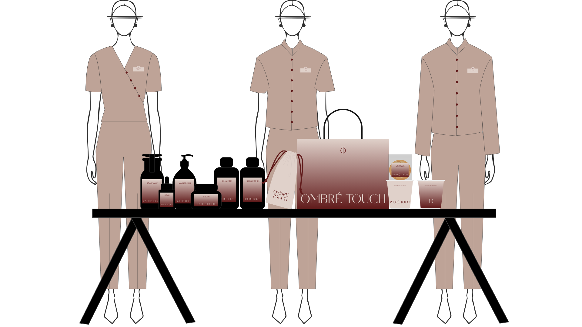 Ombré Touch specialists with our signature products and branded packaging